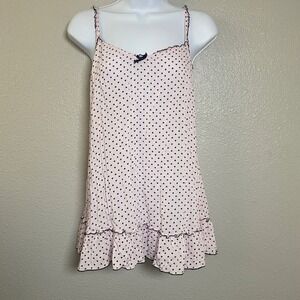 Pink Heart Print Slip Medium Y2K Coquette Feminine Girly Dainty Romantic Casual